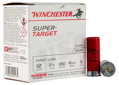 Winchester Super-Target Shotgun Ammo 12 Gauge, 2-3/4" - Box of 25 | FWGC