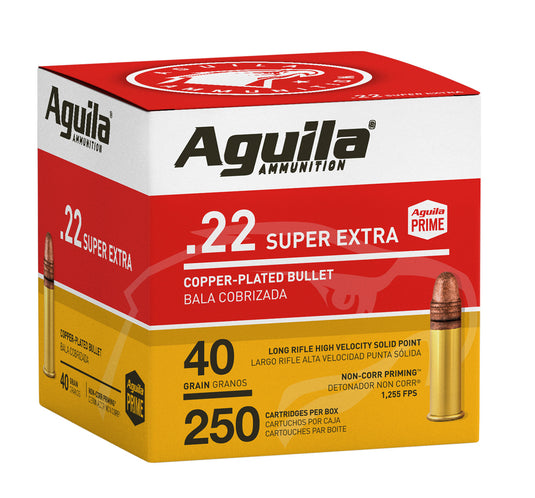 Aguila Super Extra .22LR 40gr. Copper Plated Solid Point 250rds | FWGC