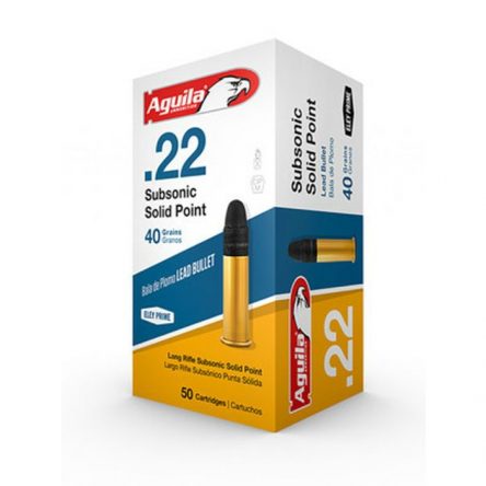 Aguila Subsonic Solid Point - .22LR, 40gr, LRN | FWGC