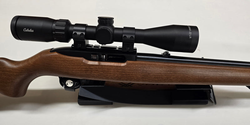 Load image into Gallery viewer, Ruger 10/22 Wood stock, blued barrel with Scope
