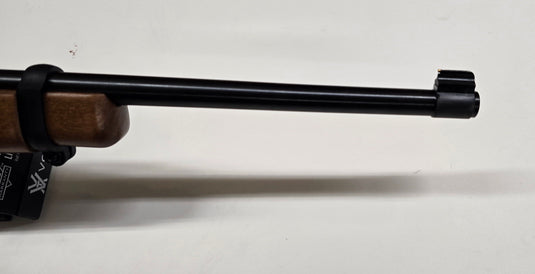 Ruger 10/22 Wood stock, blued barrel with Scope