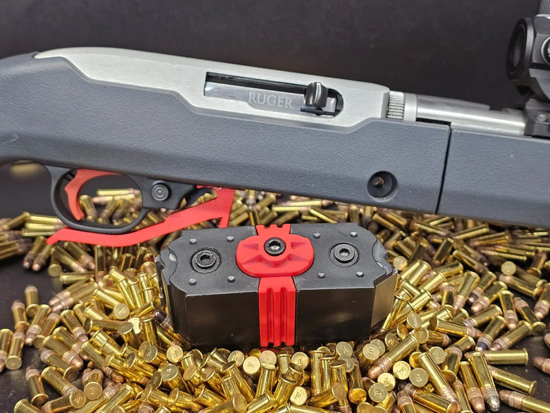 Load image into Gallery viewer, 3D Gunworks Ruger 10/22 10 Round Dual Magazine Coupler Red | FWGC
