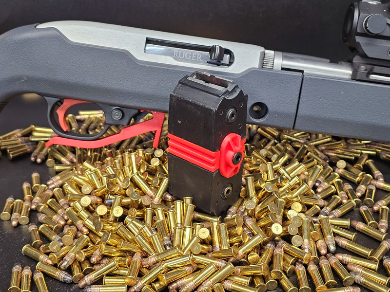 Load image into Gallery viewer, Ruger 10/22 10 Round Dual Magazine Coupler Red | FWGC
