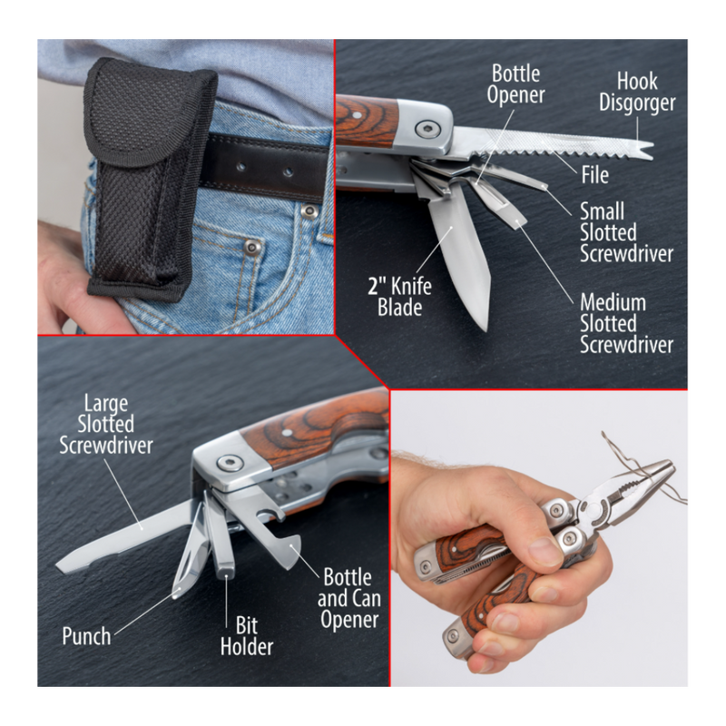 Load image into Gallery viewer, Maxam Multi-Tool with Wood Handle
