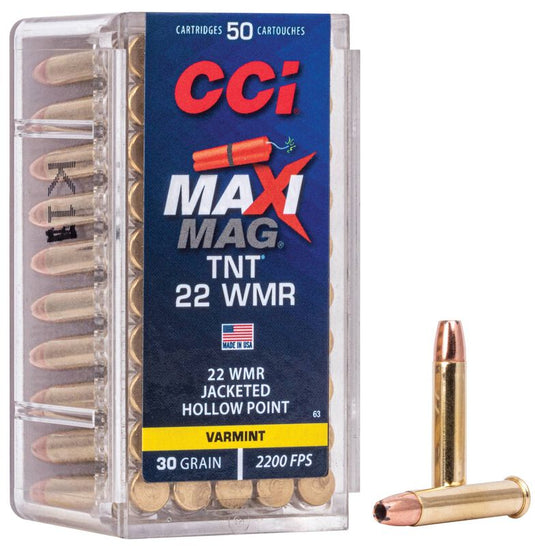 CCI Maxi-Mag 22 WMR Ammo 30 Grain Speer TNT Jacketed Hollow Point | FWGC