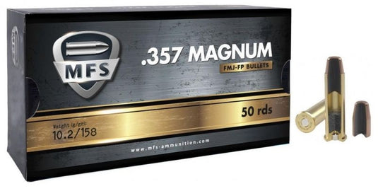 MFS Ammunition 357 Mag, 158 Grain, FMJ-FP - Box of 50 | FWGC