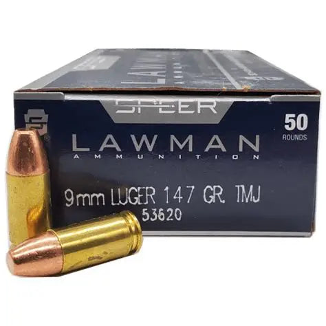 CCI Speer Lawman Lead Free 9mm Pistol Ammo, 147gr TMJ CF – 50Rds | FWGC