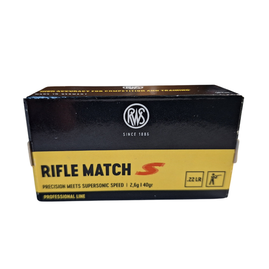 RWS Rifle Match .22 LR 40GR 50rds | FWGC