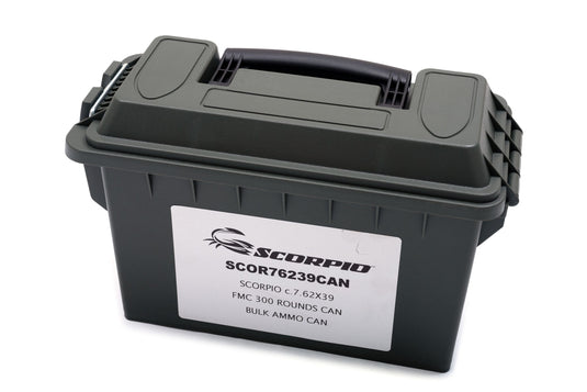 Scorpio 7.62x39 FMC 300 rnds Bulk Ammo Can | FWGC