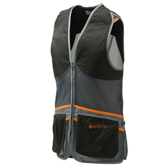 Beretta Full Mesh Shooting Vest – Black & Grey | FWGC
