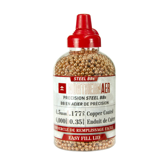 Northernaer 4.5mm / .177 cal Copper-Coated Steel BB Container of 6000 | FWGC