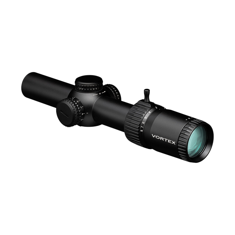 Load image into Gallery viewer, VORTEX STRIKE EAGLE 1-8X24 RIFLESCOPE WITH AR-BDC3 | FRONT SIDE | FISHING WORLD GC CANADA
