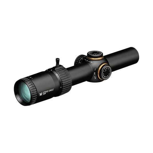 VORTEX STRIKE EAGLE 1-8X24 RIFLESCOPE WITH AR-BDC3 | FRONT VIEW DETAILED | FISHING WORLD GC CANADA