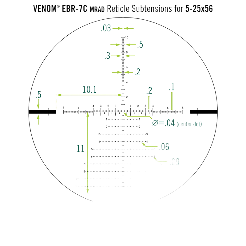 Load image into Gallery viewer, VORTEX VENOM 5-25X56 FFP RIFLESCOPE WITH EBR-7C MRAD | SCOPE VIEW | FISHING WORLD GC CANADA
