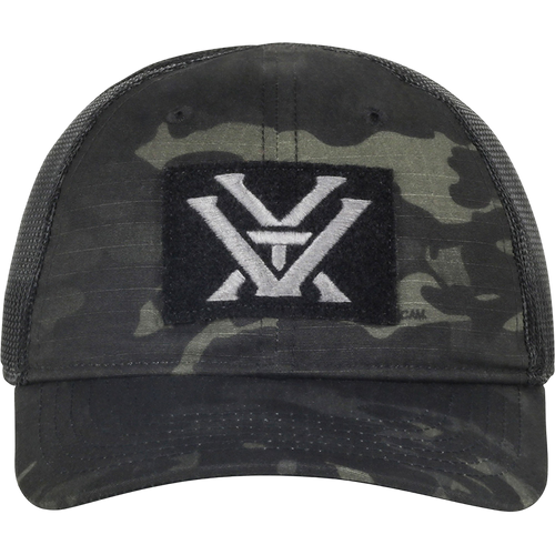 VORTEX CAP BLACK MULTICAM CAMO COUNTERFORCE | FRONT VIEW | FISHING WORLD GC CANADA