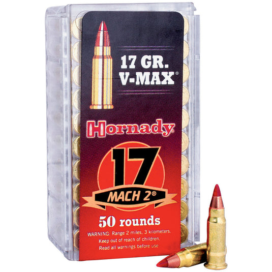Hornady 17 Mach 2 17gr V-MAX Rimfire Varmint Express Ammunition 50rds | FWGC