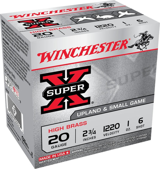 WINCHESTER SUPER X 20GA LEAD 2 3/4 1OZ #6