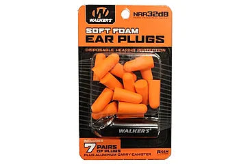 Walkers Ear Plugs Organge 7 Pair | FWGC