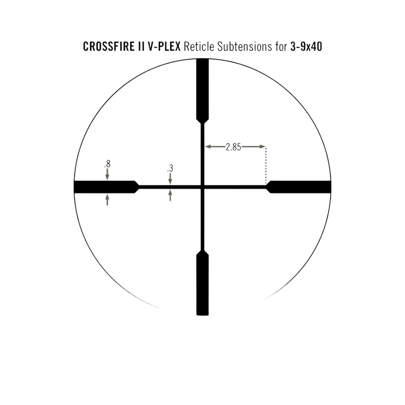 Load image into Gallery viewer, VORTEX CROSSFIRE II 3-9X40 RIFLESCOPE (1-INCH) V-PLEX | SCOPE VIEW | FISHING WORLD GC CANADA
