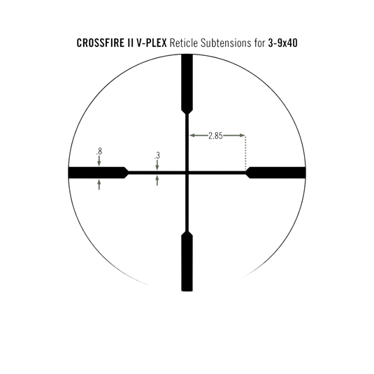 VORTEX CROSSFIRE II 3-9X40 RIFLESCOPE (1-INCH) V-PLEX | SCOPE VIEW | FISHING WORLD GC CANADA