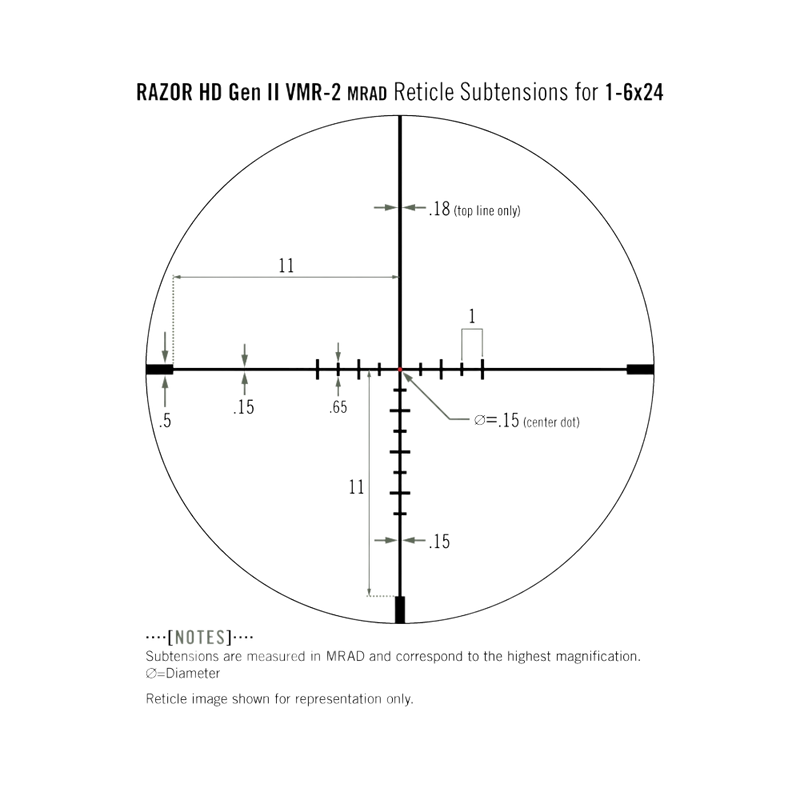 Load image into Gallery viewer, VORTEX RAZOR GEN II HD-E 1-6X24 RIFLESCOPE VMR-2 MRAD | SCOPE VIEW UPCLOSE | FISHING WORLD GC CANADA
