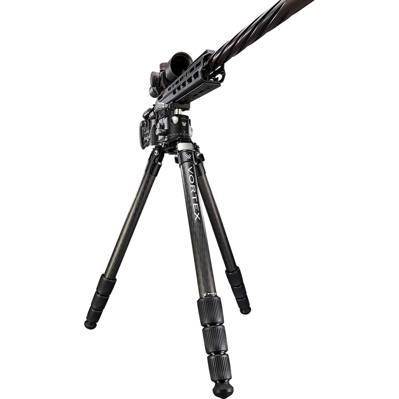 Load image into Gallery viewer, VORTEX RADIAN CARBON TRIPOD KIT WITH BALL HEAD | BACK SIDE | FISHING WORLD GC CANADA
