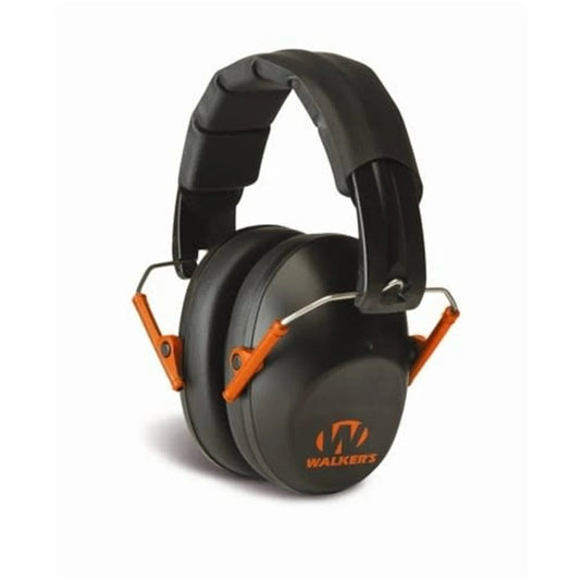 Walkers Passive Folding Ear Muffs Black/Orange | FWGC