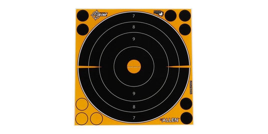 EZ Aim Adhesive Splash Reactive Paper Shooting Targets 8" Bullseye, 6 Pack