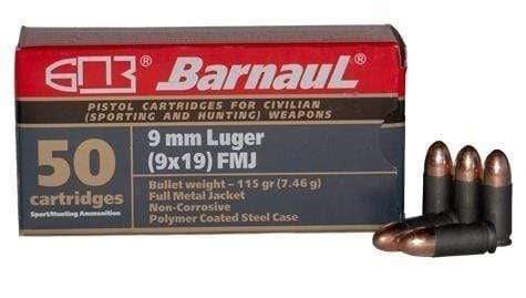 Barnaul 9mm 115gr 50 Round