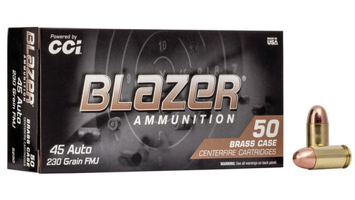 CCI Blazer Brass 45 ACP 230Gr FMJ, 50 Rounds