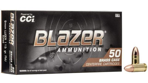 CCI Blazer 9mm 115gr FMJ - 50 Rounds