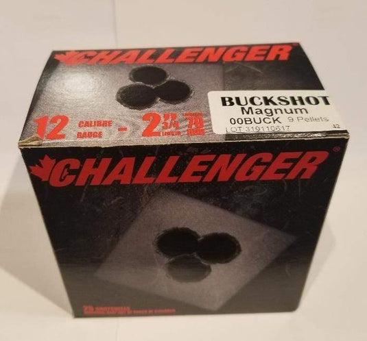 Challenger Tactical 12ga 2 3/4 00 Buckshot Magnum, 25 Rounds