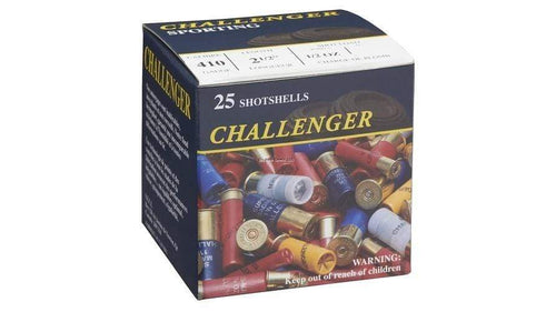 Challenger Ammo Target 4008 Shotshell 410 GA, 2-1/2 in, No. 8, 1/2 oz, 1200 fps, 25 ROUNDS