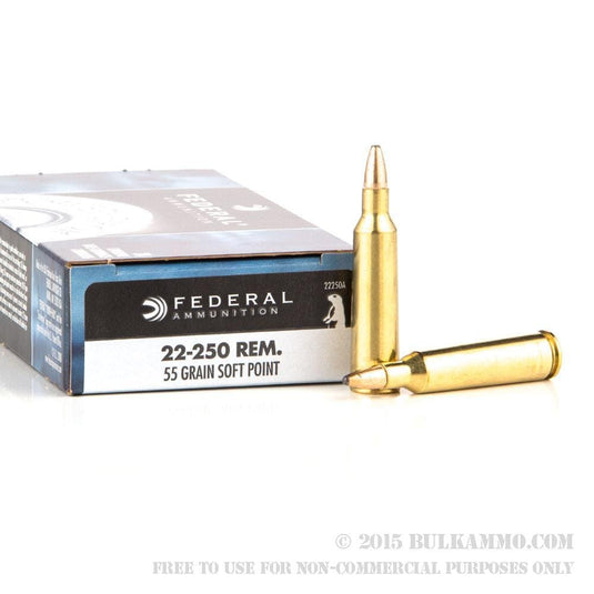 FEDERAL POWER SHOK 22-250 55 GRAIN SOFT POINT