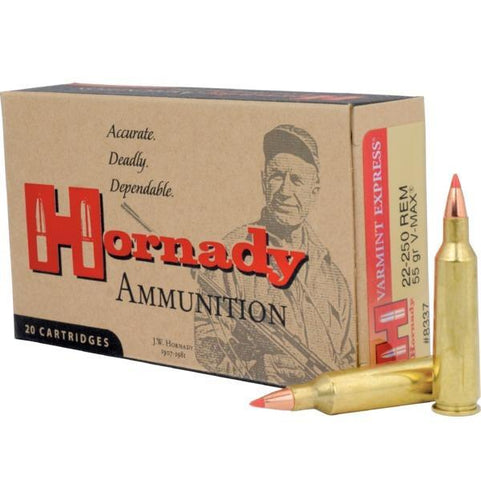 Hornady Varmint Express 22-250 Rem 55gr V-MAX