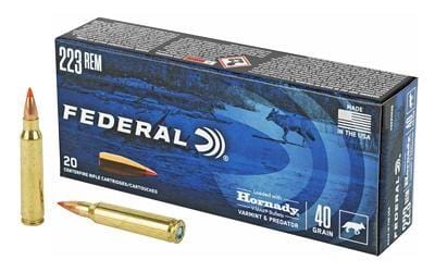 Federal Varmint 223 REM 53GR Hornady V-MAX, 20 Rounds