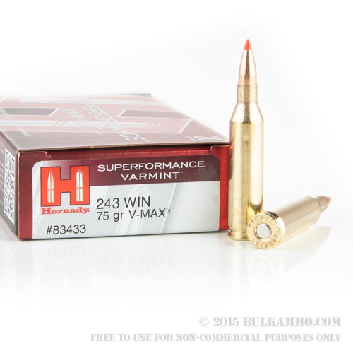 Hornady Superformance 243 75Gr Vmax