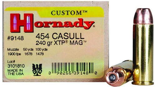 Hornady Custom Pistol Ammo 454 CASULL XTP, 240GR, 20 ROUNDS