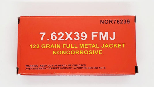 NORINCO 7.62x39 FMJ 122gr NON-CORROSIVE - 20 ROUNDS | FWGC CANADA