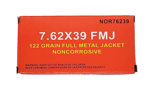 NORINCO 7.62x39 FMJ 122gr NON-CORROSIVE - 20 ROUNDS | FWGC CANADA