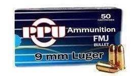 PPU 9MM FMJ 115GR