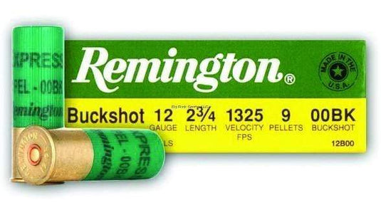 Remington Express Shotgun Ammo 12 GA, 2-3/4 in, 00 Buck, 5 Rounds