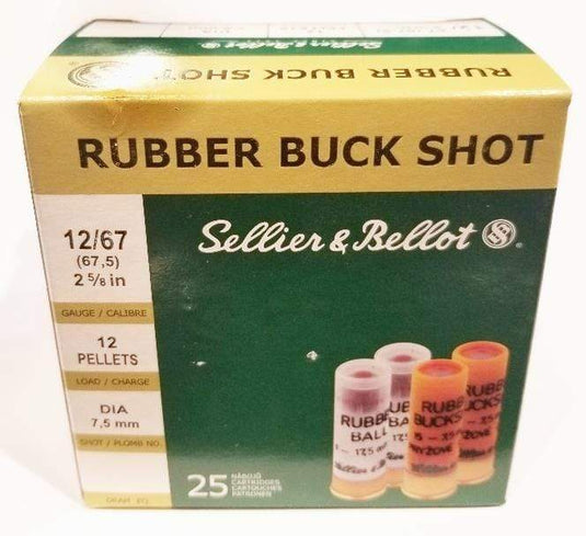 Sellier & Bellot 12 Ga Rubber Buckshot 2 5/8 12 Pellet