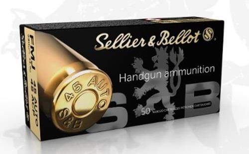 Sellier & Bellot 45ACP FMJ 230Gr, 50 Rounds