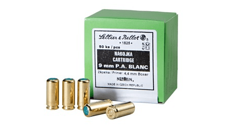 Sellier & Bellot 9mm PA Blanks, 50 Rounds