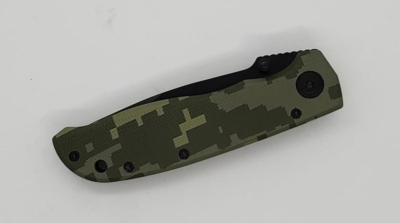 Load image into Gallery viewer, Sparta Serrated Liner Lock Knife, ACU Camo, Aluminum Frame
