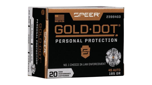 Speer Gold Dot 45ACP 185GR JP, 20 Rounds