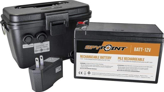 Spy Point Rechargeable 12V Battery, Charger & Housing Kit