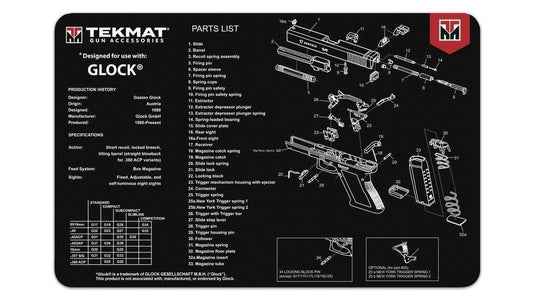 TekMat TEK-R17-GLOCK Gun Cleaning Mat, 11