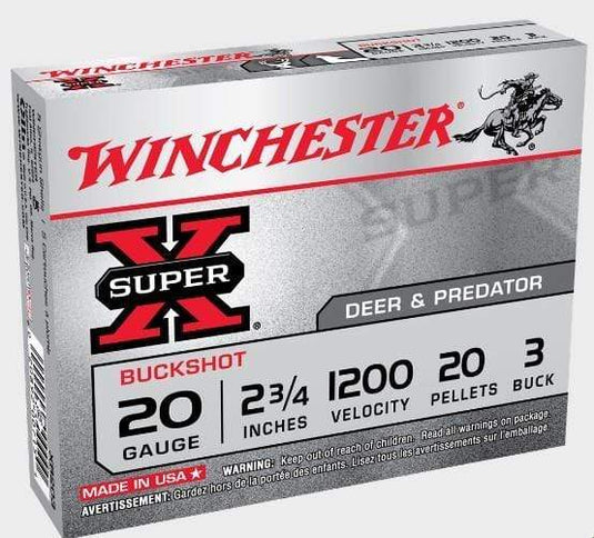 Winchester 20GA. Lead Buckshot 3B